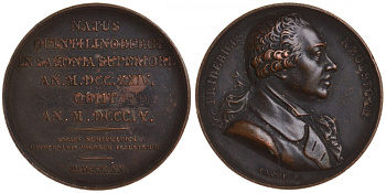 ФРАНЦИЯ МЕДАЛЬ 1820 ФРИДРИХ КЛОПСТОК, диаметр 41 мм., вес 35 гр. Lange 1049 бронза 1081-9-62