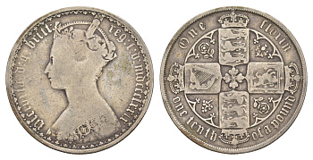 Великобритания 1 флорин 1879 Виктория (1837-1901) KM 746.4, Spink 3897 серебро 1526-511