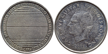 Швеция 1 крона 2009 Карл XVI Густав (1973- ) KM 894 медно-никель 86-1217