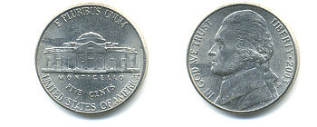 США 5 ЦЕНТОВ 2003 P ДЖЕФФЕРСОН KM А192 медно-никель 86-644