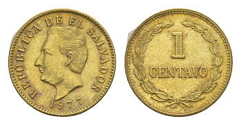 Сальвадор 1 сентаво 1977 KM 135.2 латунь 4644-225