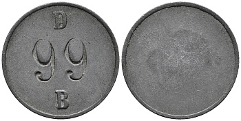 ЕВРОПА ЖЕТОН ND D 99 B, ДИАМЕТР 22 ММ. цинк 46-125