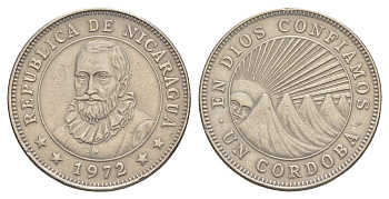 Никарагуа 1 кордоба 1972 KM 26 медно-никель 4641-343