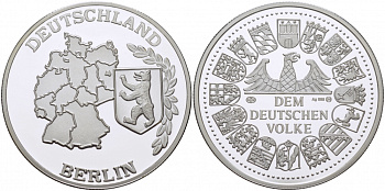 ФРГ МЕДАЛЬ ND ГЕРМАНИЯ - БЕРЛИН серебро PROOF 1077-4-22