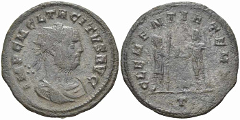 Римская Империя аврелианиан 276 Тацит CLEMENTIA TEMP Кизик Very fine LV 2423 бронза 1073-16-96