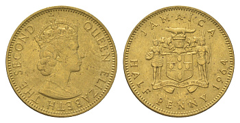 Ямайка 1/2 пенни 1964 KM 38 никель латунь UNC 4622-542
