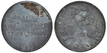 Австрия жетон 1946 удачи в первом году свободы, ребенок с грибом на свинье цинк 4121-154