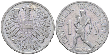 Австрия 1 шиллинг 1957 KM 2871 алюминий 4119-746