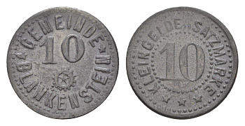 Бланкенштайн 10 пфеннигов ND Funck 46.4, Men05 2945.3, Men18 3770.3 цинк 1528-244