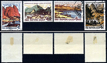 СССР набор из 4 марок (4 и 6 копеек) 1968 Санатории СССР Загорский 3605, 3606, 3607 и 3608 почтовое гашение 8699-12-5-2