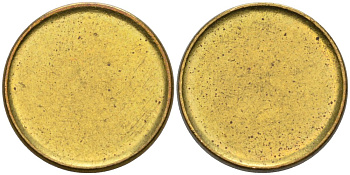 ФРГ ЗАГОТОВКА ДЛЯ МОНЕТЫ 2 ПФЕННИГА 1967-2002 МАГНИТНАЯ, ДИАМЕТР 19,25 ММ. KM 106а сталь плакированная бронзой 192-652