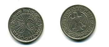 Германия 50 рейхспфеннигов 1928 A KM 49, J.324 никель 179-642