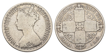 Великобритания 2 шиллинга (флорин) 1872 Виктория (1837-1901) KM 746.2, Spink 3893 серебро 443-1412