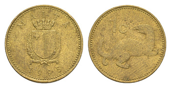 Мальта 1 цент 1995 Ласка, горностай KM 93 никель латунь 4632-847