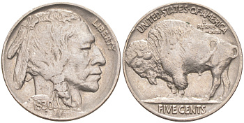 США 5 ЦЕНТОВ 1930 ИНДЕЕЦ, БИЗОН KM 134 медно-никель 106-246