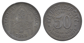 Шмельн 50 пфеннигов 1918 Funck 478.3, Men18 28495.3 цинк 4584-331