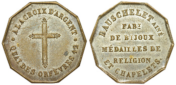 Франция жетон ND мастерская ювелирных изделий, религиозных медалей и четок KM 4121-547
