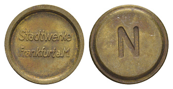 Германия жетон компании "Stadtwerke Frankfurt" ND латунь 4636-1023