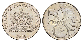 Тринидад и Тобаго 50 центов 2003 KM 33 медно-никель UNC 4671-917