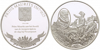 Нидерланды медаль ND серия великие правители, король Вильгельм III (1817-1890), 36 мм, 17,5 гр  серебро  PROOF  1082-8-32