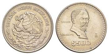 Мексика 500 песо 1988 Мо, Франсиско Игнасио Мадеро KM 529 медно-никель aUNC 4634-325