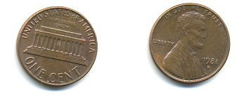 США 1 ЦЕНТ 1981 D, ЛИНКОЛЬН KM 201 медь цинк 179-352