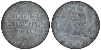 Австрия жетон 1946 удачи в первом году свободы, ребенок с грибом на свинье цинк 4121-153