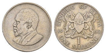 Кения 1 шиллинг 1966 Джомо Кениата KM 5 медно-никель 4675-147