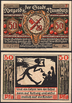 Германия, Наумбург-ан-дер-Заале 50 пфеннигов 1920 Нотгельд бумага 7556-44-2-1