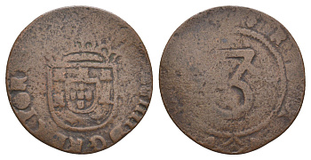 Португалия 3 реала 1640 KM 26 медь 1522-1043