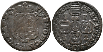 АВСТРИЙСКИЕ НИДЕРЛАНДЫ, ЛЬЕЖ 1 ЛИАРД 1752 ИОГАНН ТЕОДОР БАВАРСКИЙ (1744-1763) KM 155 медь 28-957