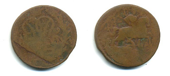 РОССИЯ 1 КОПЕЙКА 1759 медь 61-445