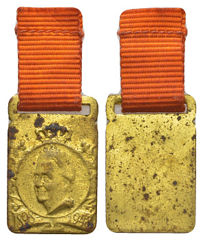 Нидерланды медаль "в честь 50-летия правления Вильгельмина 1898-1948" 1948 размер 22x15 мм, вес 2,67 гр латунь 4647-129