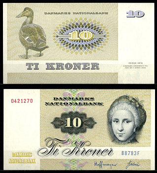 Дания 10 крон 1978 Pick 48 h (3) бумага UNC (пресс) 2198-11-3-2