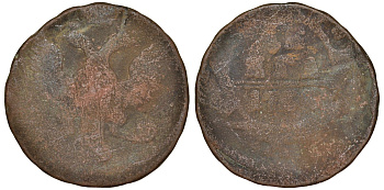 Россия 1 деньга 17ХХ медь 51-3932