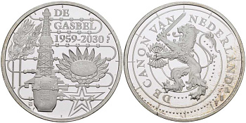 НИДЕРЛАНДЫ МЕДАЛЬ СЕРИИ ИСТОРИЯ НИДЕРЛАНДОВ, ДОБЫЧА ПРИРОДНОГО ГАЗА, ДИАМЕТР 30 ММ., ВЕС 9,43 ГР. медно-никель 1076-6-61