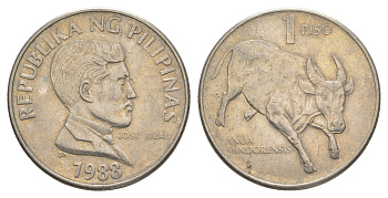 Филиппины 1 писо 1988 KM 243.1 медно-никель 4635-1012