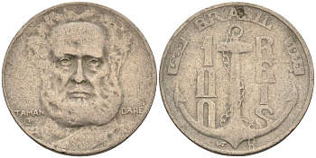 Бразилия 100 рейс 1936 Маркиз Тамандаре KM 536 медно-никель 4115-514