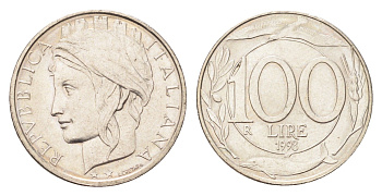 Италия 100 лир 1998 KM 159 медно-никель 4705-214