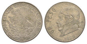 Мексика 1 песо 1979 Хосе Мария Морелос KM 460 медно-никель 4646-335