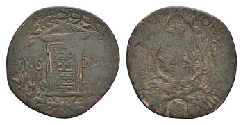 Папская Область 1 каттрино ND (1623-1644) Урбан VIII (1623-1644) медь 3711-813
