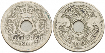 Нидерландская Восточная Индия 5 центов 1921 KM 313 медно-никель 3718-532