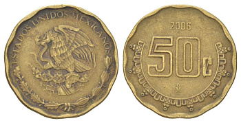 Мексика 50 сентаво 2006 KM 549 алюминиевая бронза 4627-1016