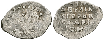 Великое Княжество Московское копейка 1535-1547 Иван IV Васильевич, Новгородский монетный двор, 0,66 гр. ГиК №75 серебро    262-121