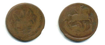 РОССИЯ 1 КОПЕЙКА 1760 медь 61-743