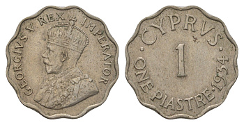 Кипр 1 пиастр 1934 KM 21 медно-никель 4628-745