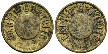 Франция жетон XIX-XX век вход на вечеринку латунь 4166-1336