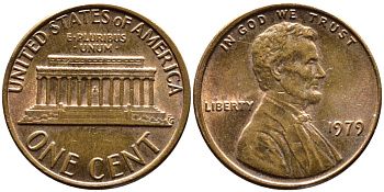 США 1 ЦЕНТ 1979 KM 201 медь-цинк 4379-523