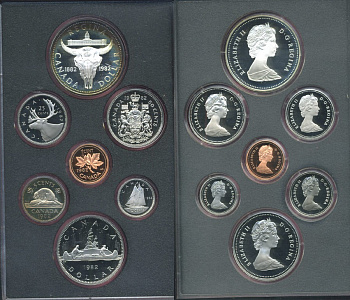 Канада набор из 7 монет 1982 100 лет городу Реджайна (1882-1982), королевский музей, оригинальная коробка и сертификат KM PS2 PROOF 4-3-1-06