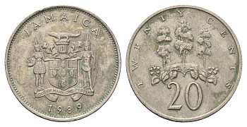 Ямайка 20 центов 1989 KM 48 медно-никель 4645-812